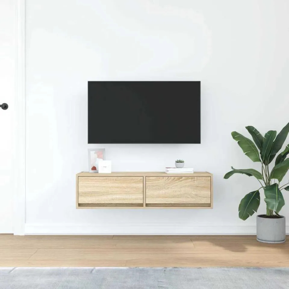 vidaXL TV-kast 100 x 31 x 25,5 cm Sonoma eiken Bewerkt hout, foto 3