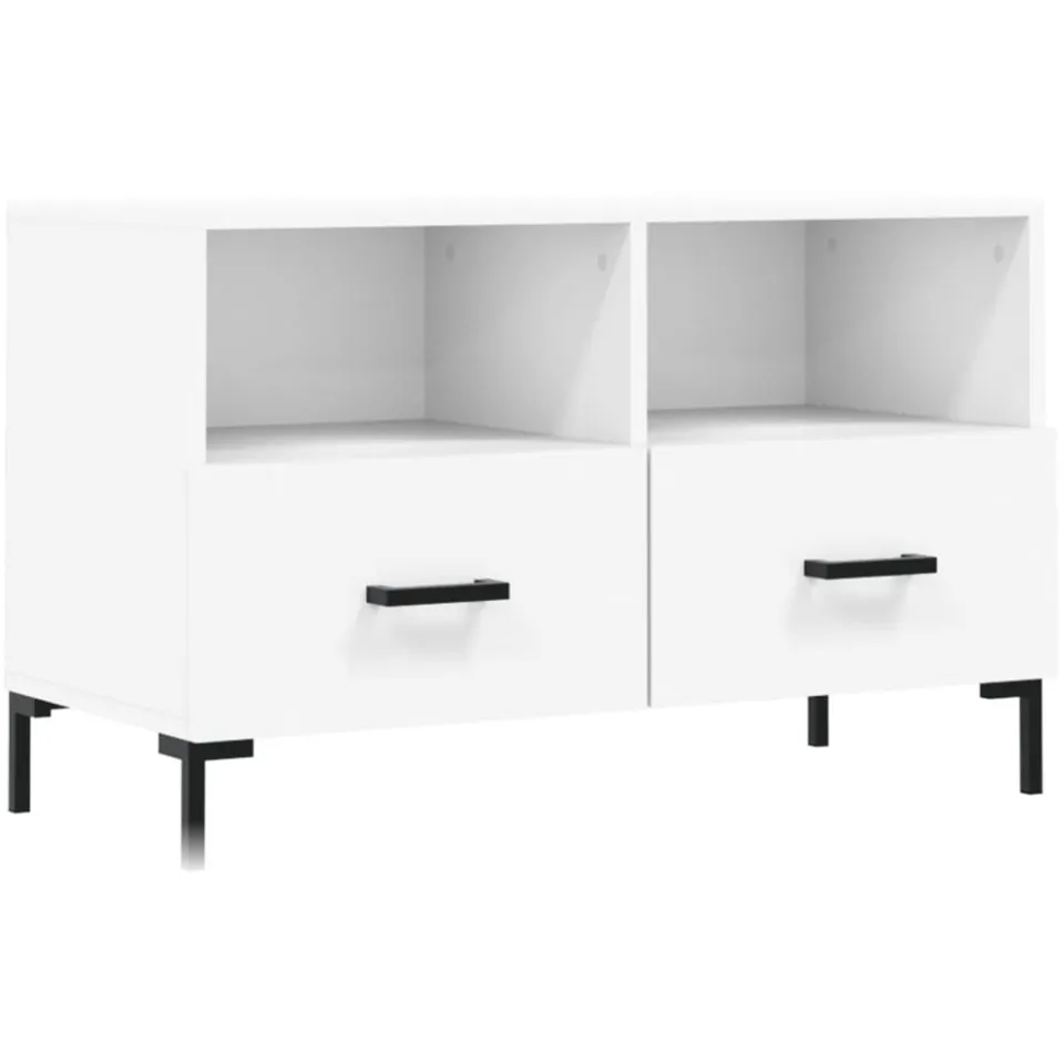 vidaXL Tv-meubel 80x36x50 cm bewerkt hout wit, foto 3