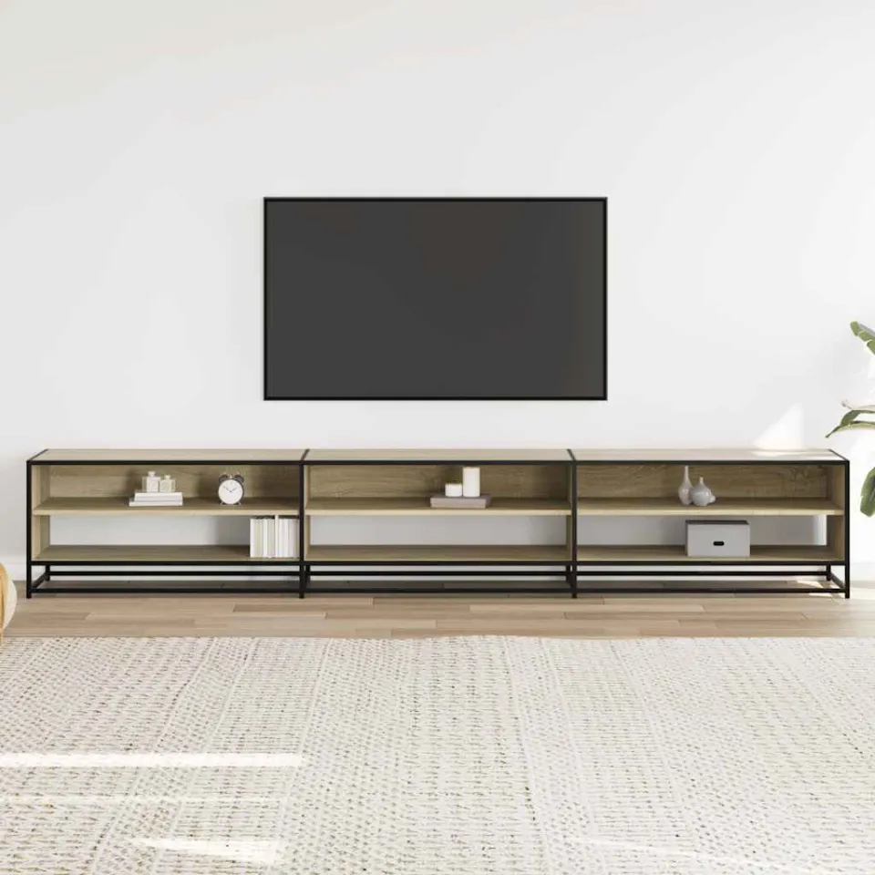 vidaXL Tv-meubel 270x40x46 cm bewerkt hout sonoma eikenkleurig, foto 2