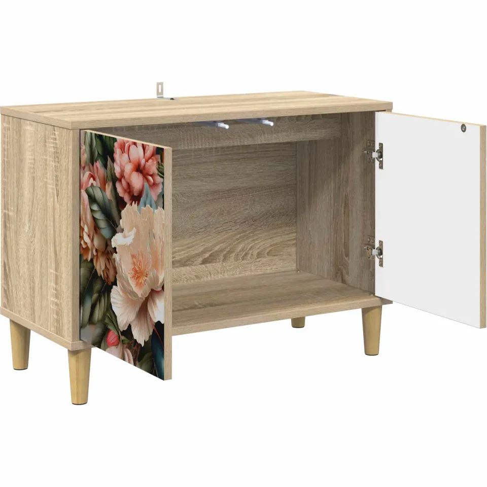 vidaXL Tv-meubel BORNE 69 x 33 x 50 cm Sonoma Bewerkt hout Bruin