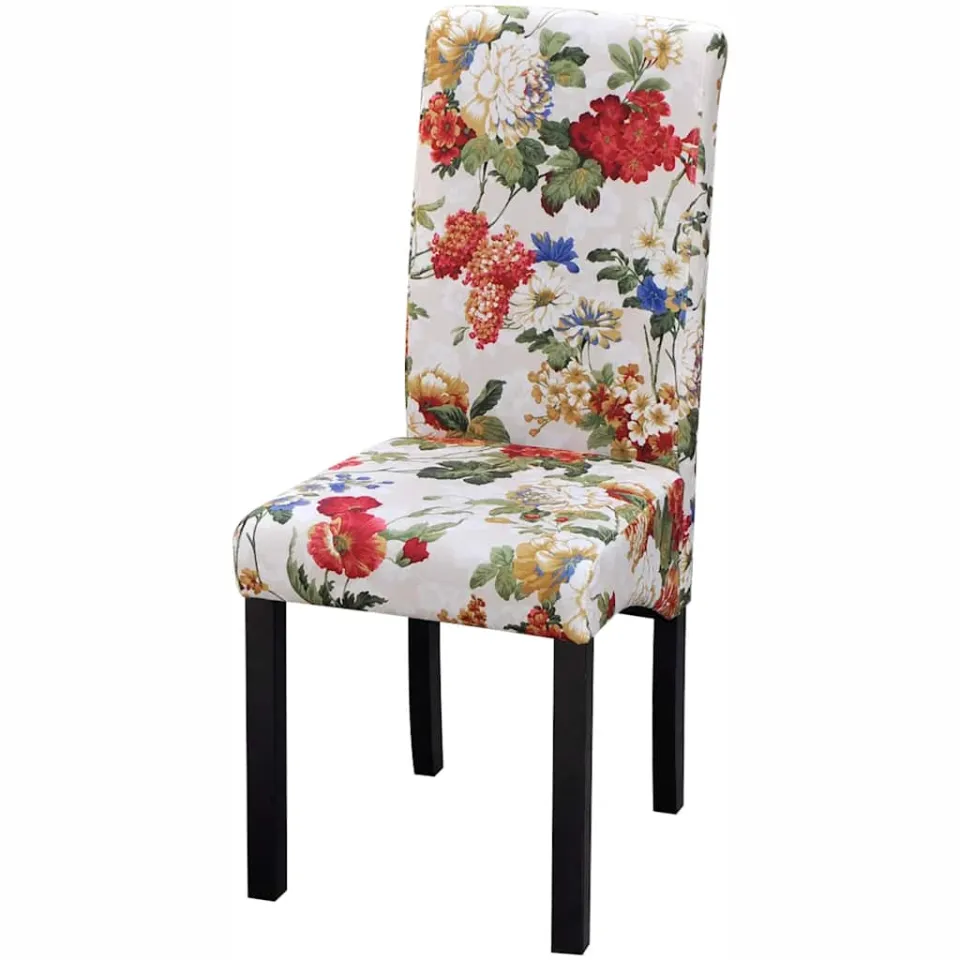 vidaXL Eetkamerstoelen 2 st stof meerkleurig, foto 3