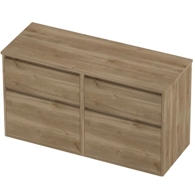 Proline Deck Badmeubelset Greeploos Asymmetrisch Kader 120x46x67 cm Cider Oak Eiken