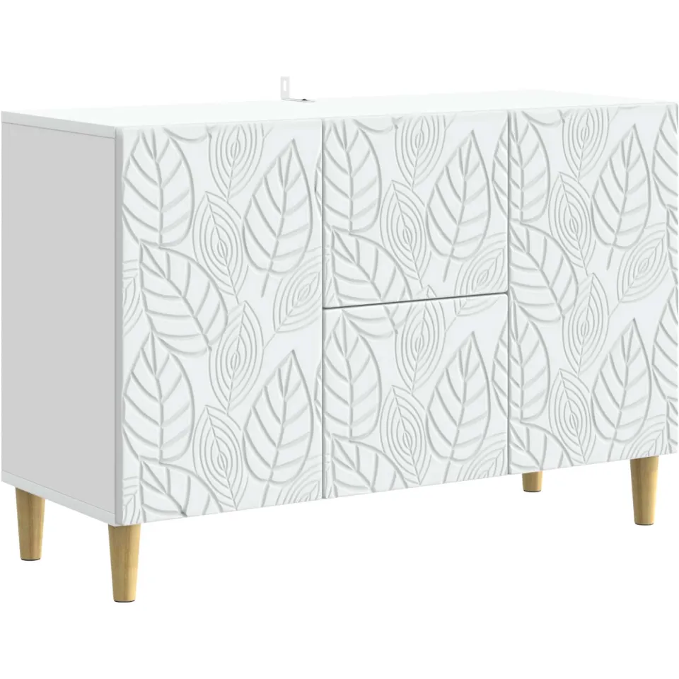 vidaXL Dressoir Wit 89 x 34,5 x 60 cm Bewerkt hout