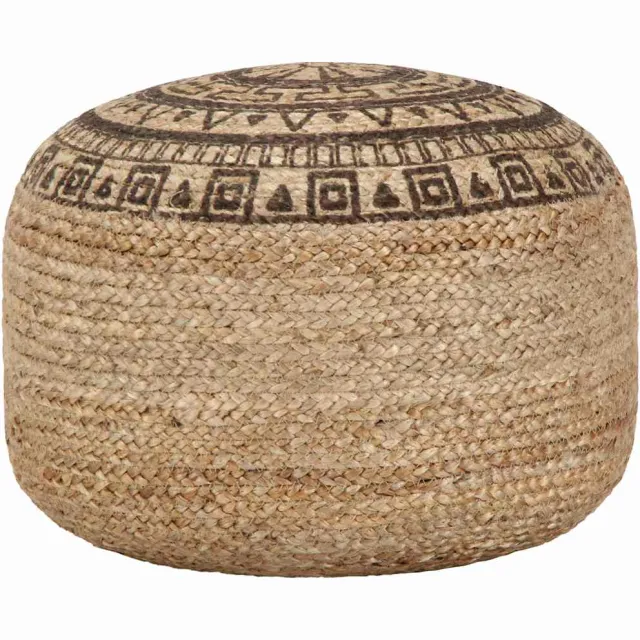 vidaXL Poef handgemaakt 45x30 cm jute bruin