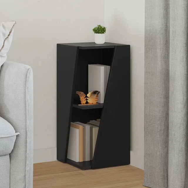 vidaXL Zijplank 33 x 32 x 70,5 cm Bewerkt hout Zwart, foto 2