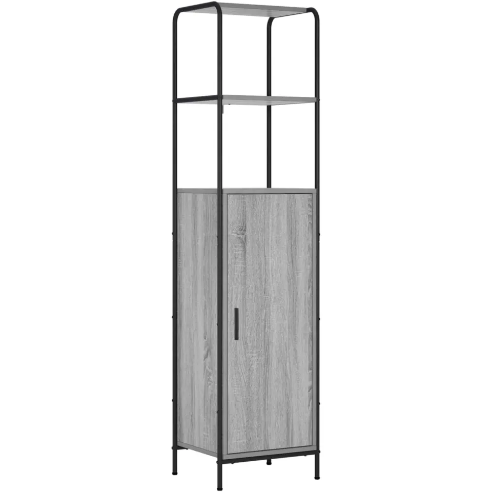 vidaXL Hoge kast Grijs Sonoma 40 x 33 x 161 cm Bewerkt hout, foto 3
