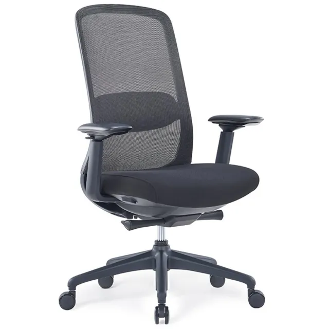 Ergofy Ergonomische bureaustoel Essential - 4d armleggers - Mesh netrug Zwart