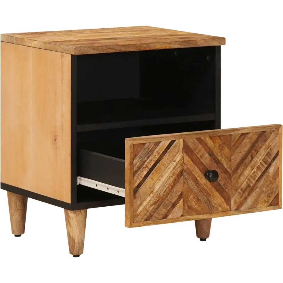 vidaXL Nachtkastje 2 st Bruin 50 x 33 x 60 cm Massief Mango Hout