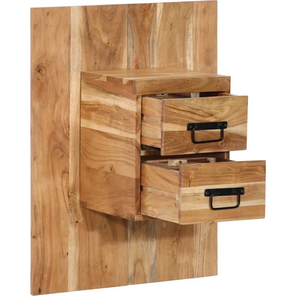 vidaXL Nachtkastje 60x32x80 cm massief acaciahout bruin, foto 4