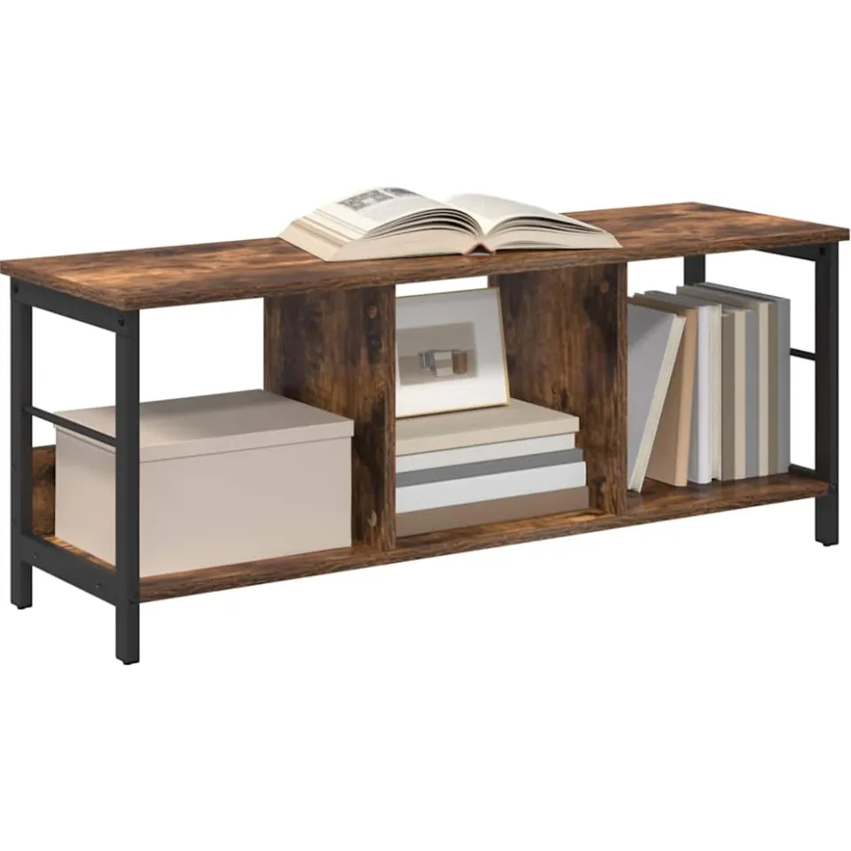 vidaXL Boekenkast 3-laags 102 x 32 x 40,5 cm Bewerkt hout bruin, foto 3