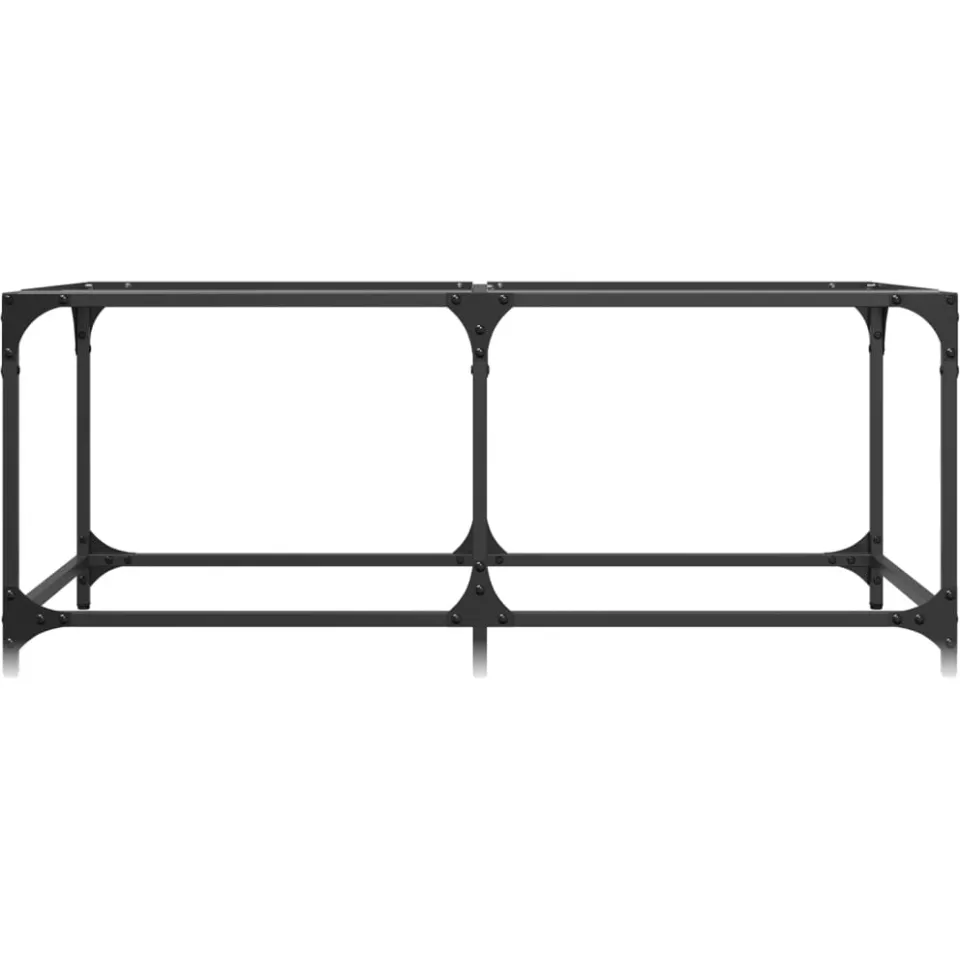 vidaXL Salontafel met transparant glazen blad 98,5x50x40 cm staal transparent