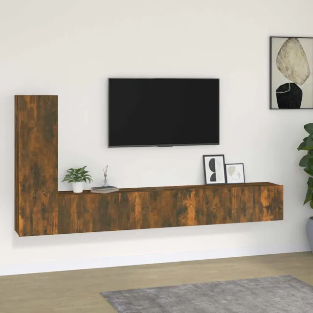 vidaXL 3-delige Tv-meubelset bewerkt hout gerookt eikenkleurig, foto 2