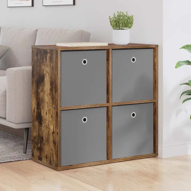 vidaXL Dressoir Gerookt eiken 68,5 x 32 x 67 cm Bruin