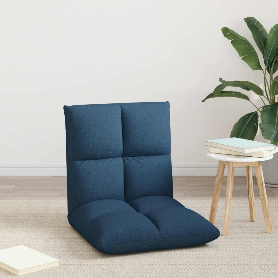 vidaXL Verstelbare vlo stoelen Blauw Stof, foto 3