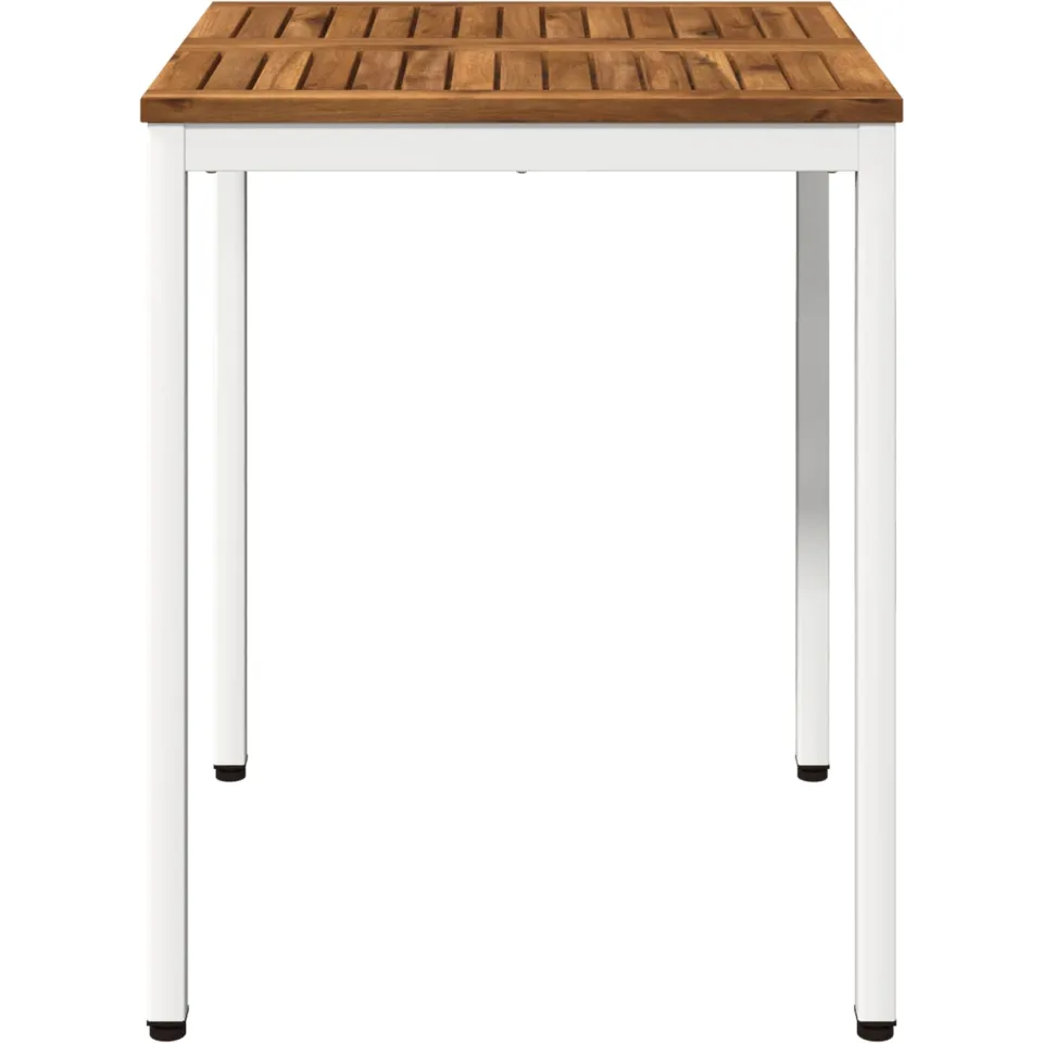 vidaXL Tuindiner tafel NAARDEN Natuurlijk en Wit 60 x 60,5 x 75 cm Bruin