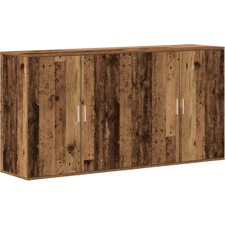 vidaXL Dressoir 2 st Oudhout 79 x 38 x 80 cm Bewerkt hout bruin, foto 3