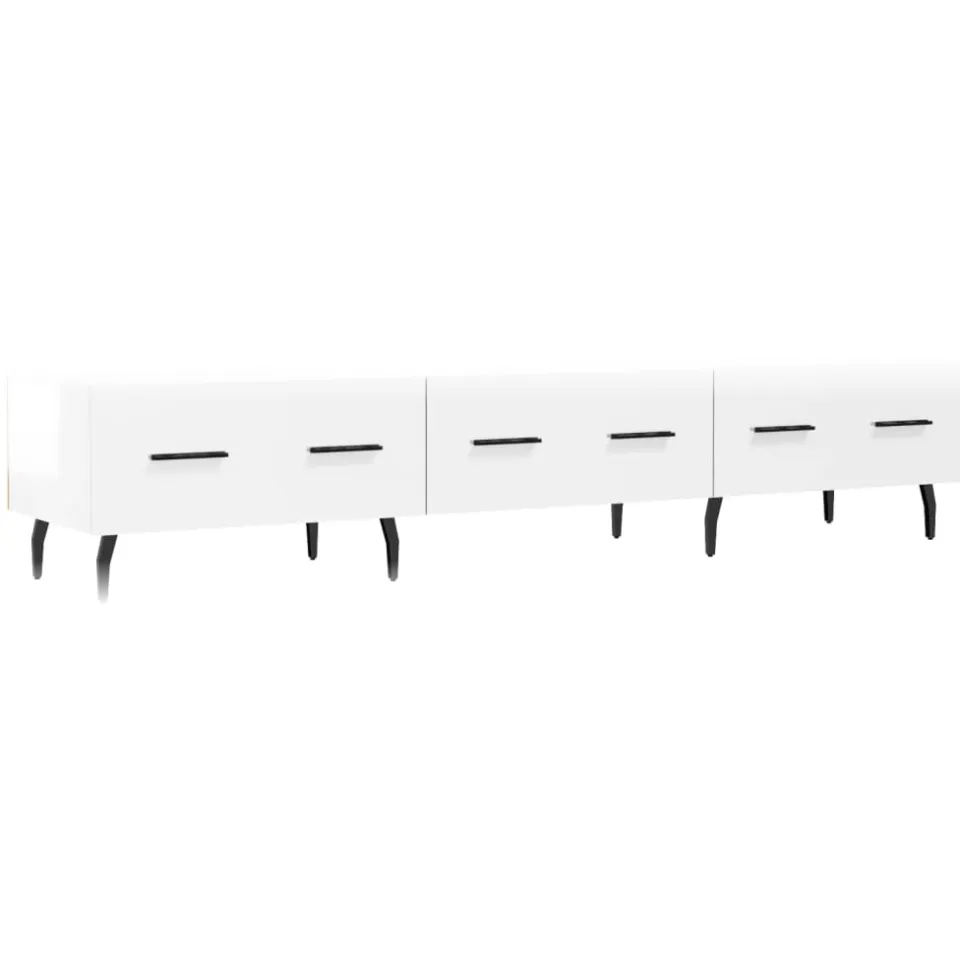 vidaXL Tv-meubel 150x36x30 cm bewerkt hout hoogglans wit, foto 3