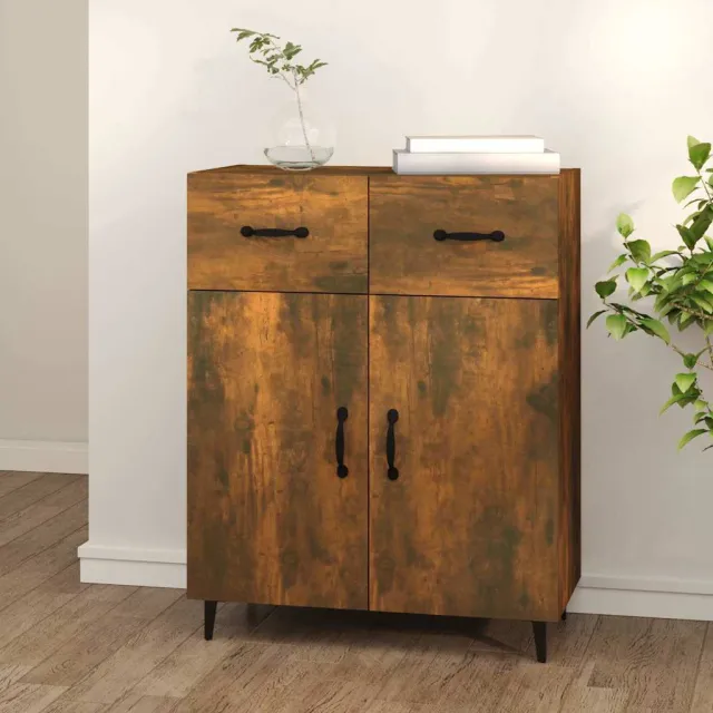 vidaXL Dressoir 69,5x34x90 cm bewerkt hout gerookt eikenkleurig, foto 2