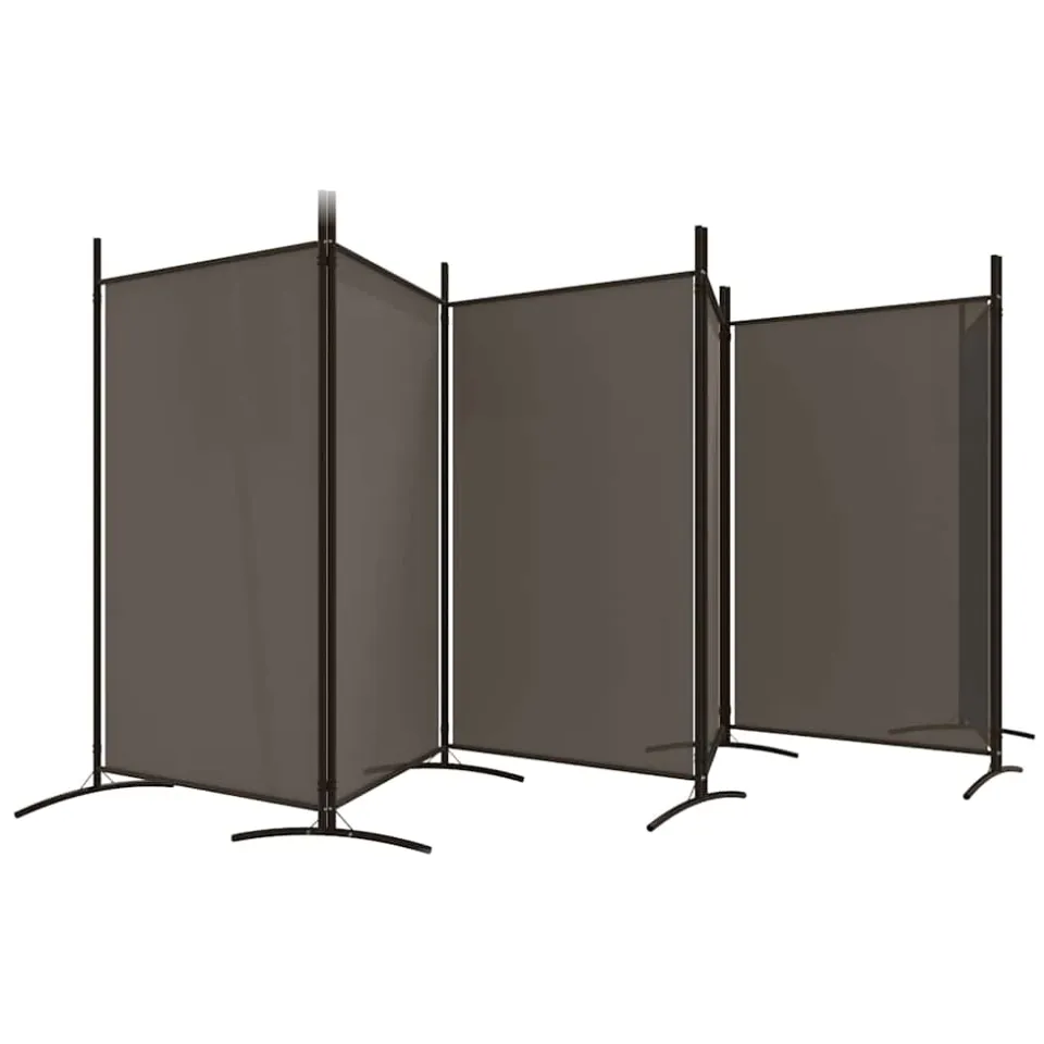 vidaXL Kamerscherm met 6 panelen 520x180 cm stof antracietkleurig, foto 4