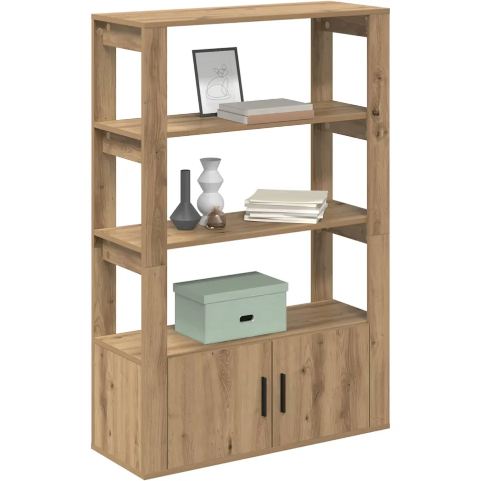 vidaXL Dressoir artisanaal eikenkleurig 30 x 80 x 119,5 cm Bruin