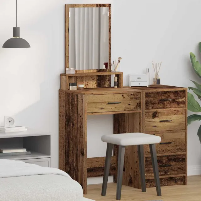 vidaXL Plafondtafel Oudhout 50 x 41 x 140 cm Bewerkt hout bruin, foto 2