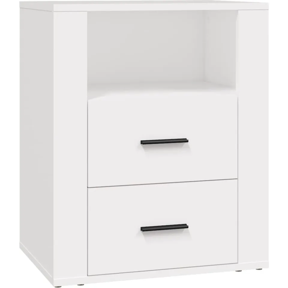 vidaXL Nachtkastje 50x36x60 cm bewerkt hout wit