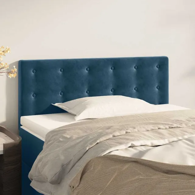 vidaXL Hoofdbord 80x5x78/88 cm fluweel donkerblauw blauw
