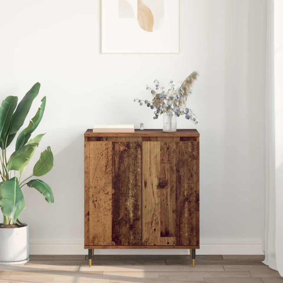vidaXL Dressoir Oud Hout 60 x 35 x 70 cm Bewerkt hout bruin, foto 3