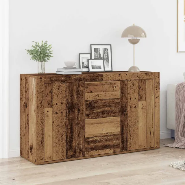 vidaXL Dressoir Oudhout 120 x 36 x 69 cm Bewerkt hout Bruin
