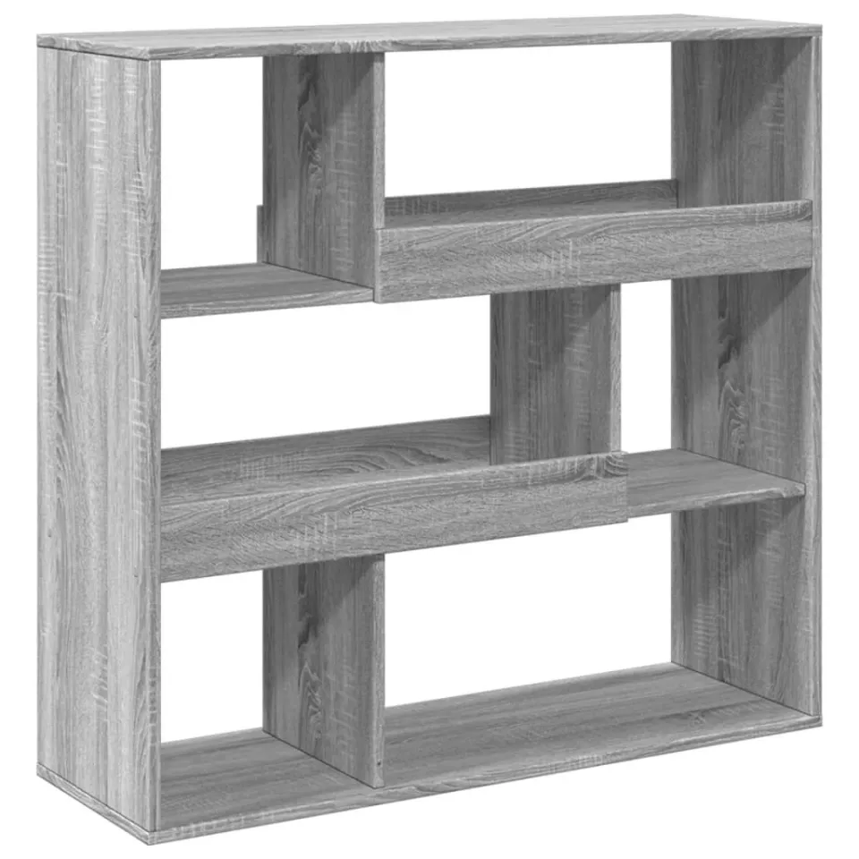 vidaXL Boekenkast / kamerscherm 100x33x94,5 cm grijs sonoma eiken, foto 3