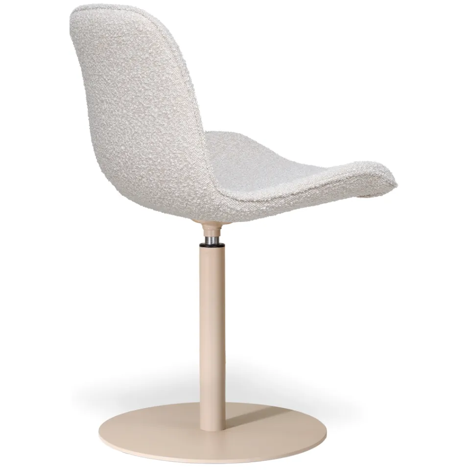 Nolon Niva-Fé draaibare tulp eetkamerstoel bouclé beige - beige onderstel, foto 3