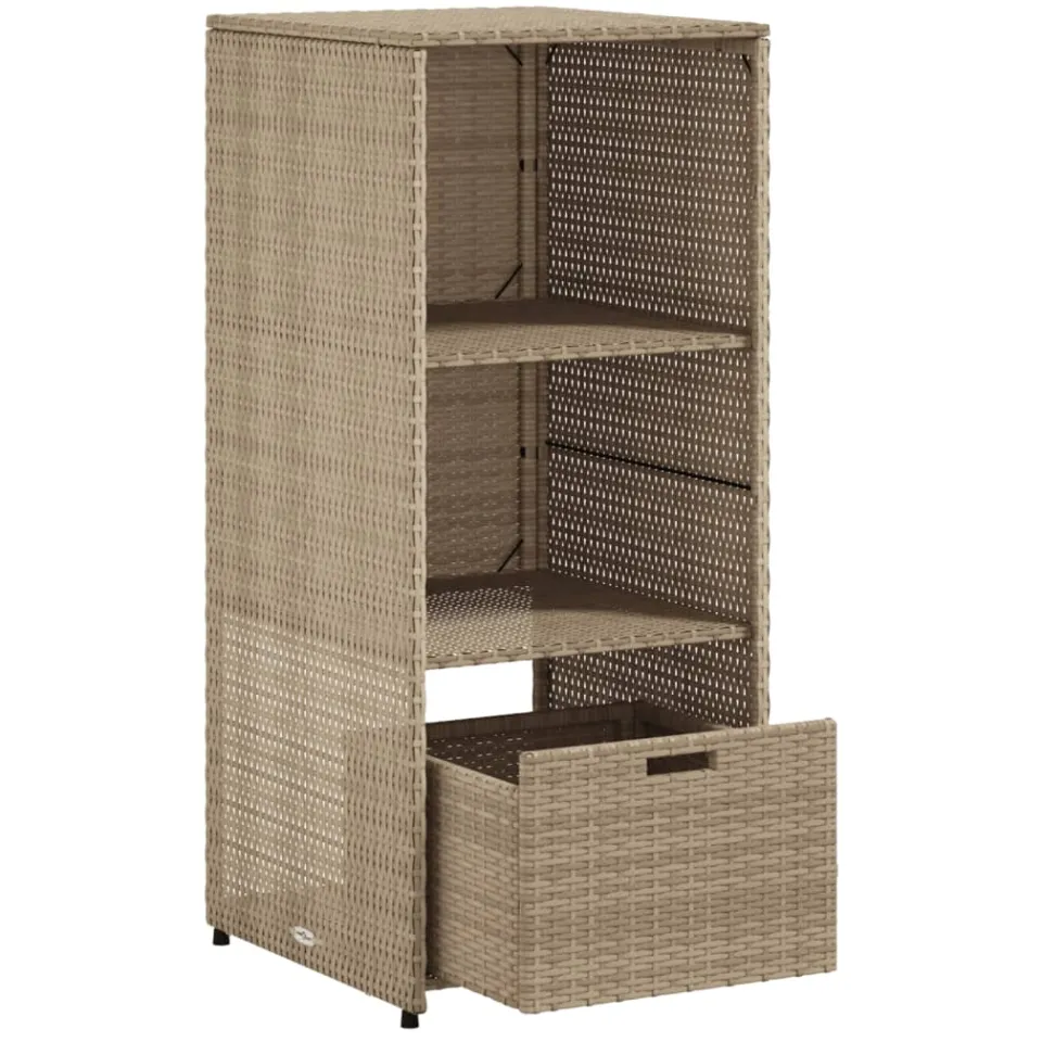 vidaXL Tuinkast 50x55x115 cm poly rattan beige, foto 4