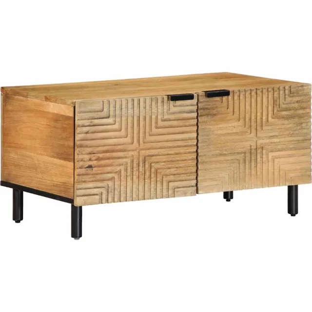 vidaXL Salontafel 80x50x40 cm massief mangohout bruin
