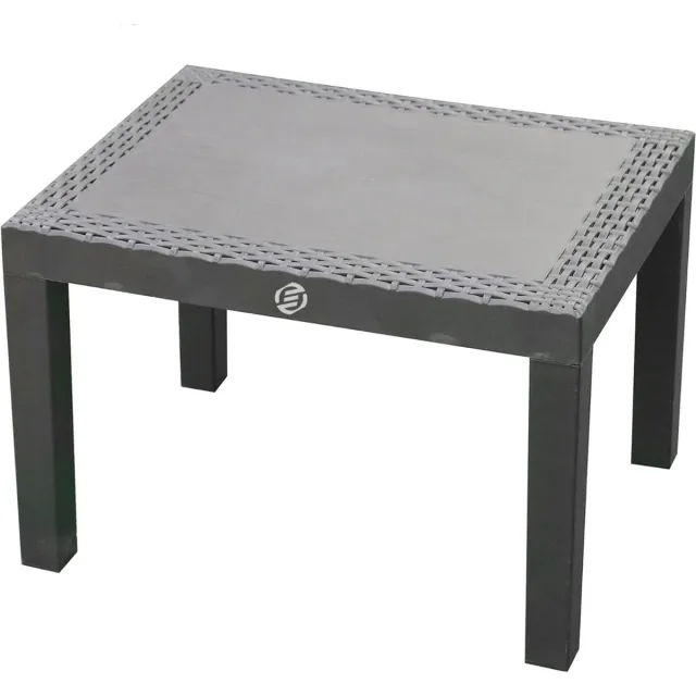 Equivera Bijzettafel Buiten - Bijzettafel Tuin - Salontafel Buiten - Salontafel Tuin - Koffietafel Buiten - Voor Binnen en Buiten - Must Have Voor Jouw Tuin! Antraciet