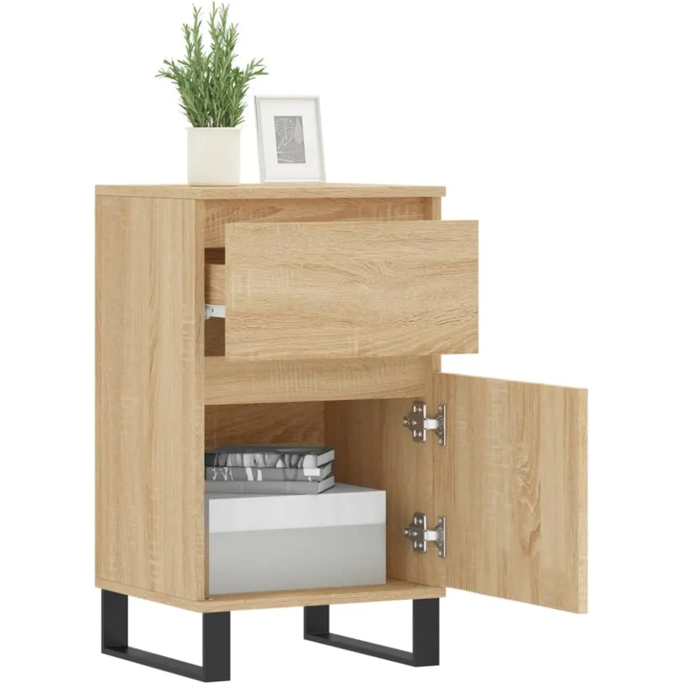 vidaXL Dressoir 40x35x70 cm bewerkt hout sonoma eikenkleurig, foto 4