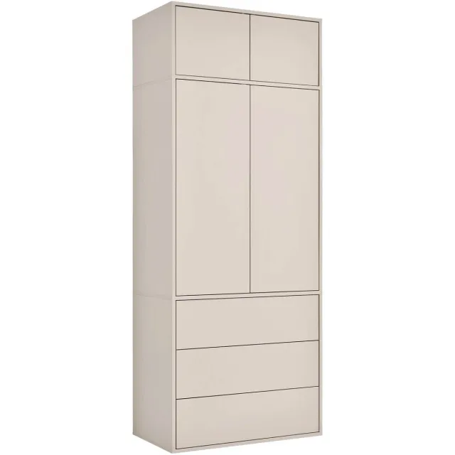 mokebo kledingkast plafondhoog kasjmier 'Robe' (90x235 cm), Made in Germany, garderobekast extra hoog, halkast & kast voor slaapkamer, kinderkamer, inloopkast van hout