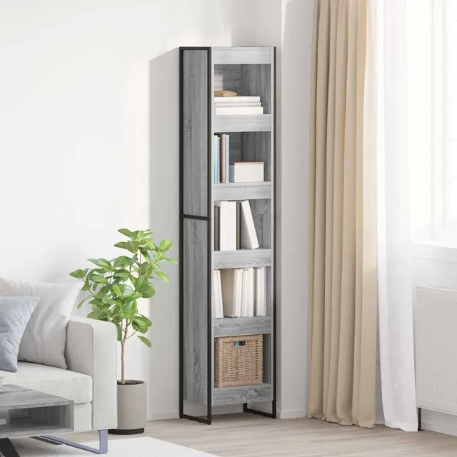 vidaXL Boekenkast 40 x 30 x 189,5 cm Bewerkt hout Grijs Sonoma, foto 2