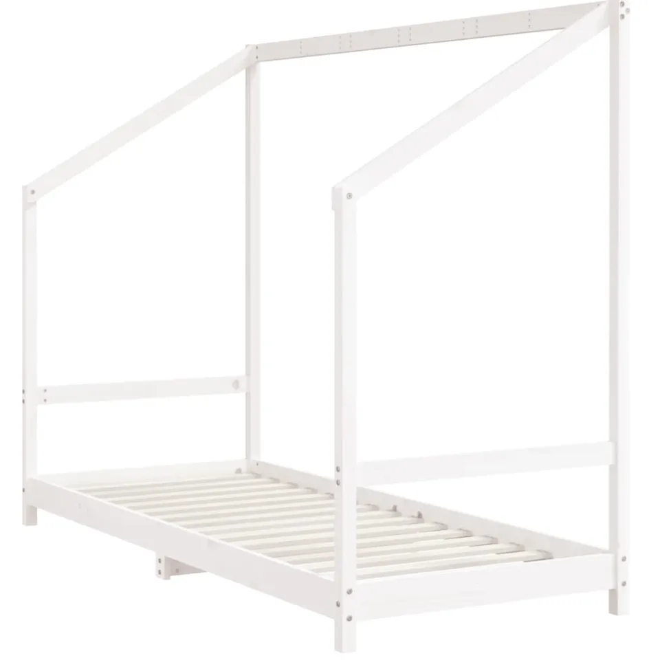 vidaXL Kinderbedframe 2x(80x200) cm massief grenenhout wit, foto 4