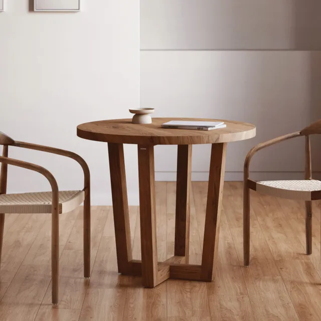 Kave Home Ronde Bistrotafel 'Nahla' Acaciahout, 90cm