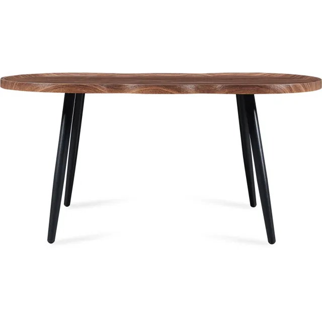 en.casa Salontafel Ken 100x60x47 cm walnootkleurig en zwart [en.casa]