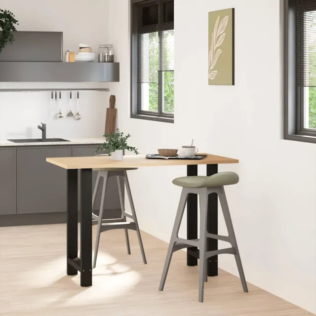 vidaXL Bartafelpoten 2 st 50x(90-91) cm staal zwart