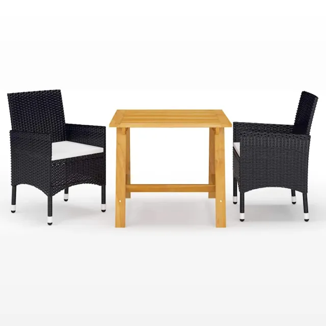 vidaXL 3-delige Tuinset zwart, foto 2