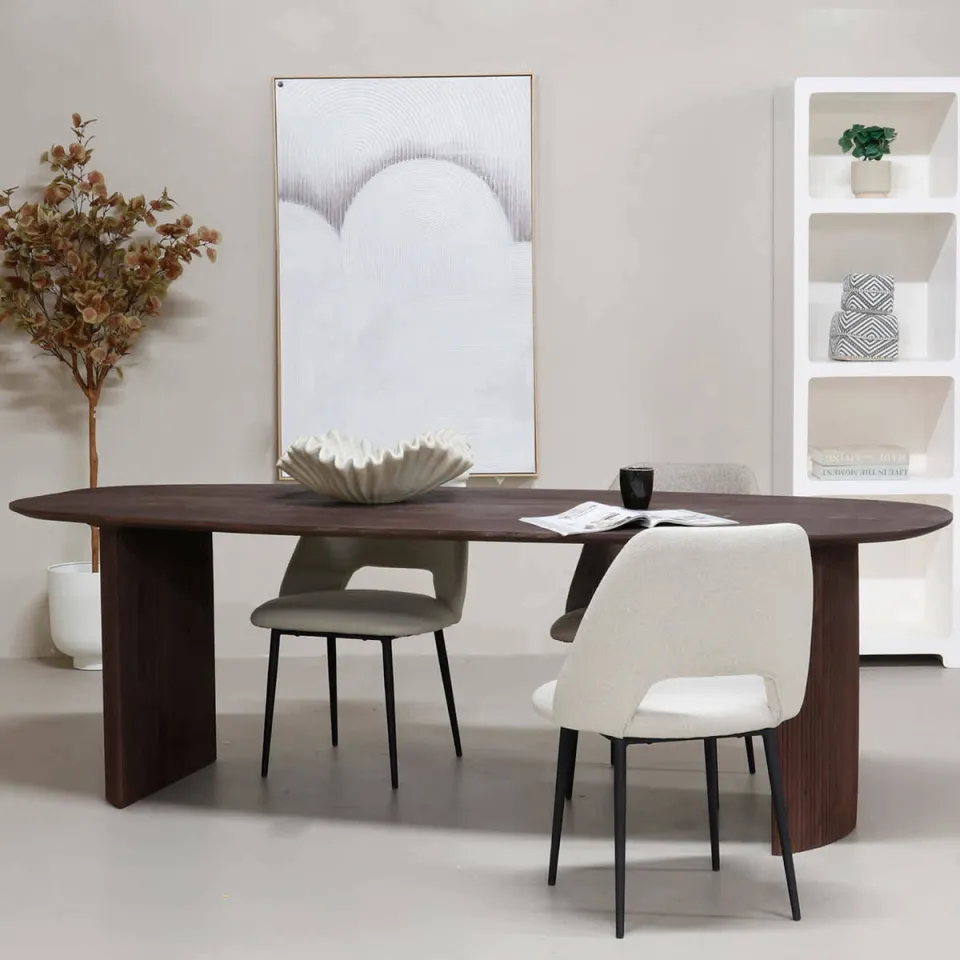 Giga Meubel Eettafel Feline - Deens Ovaal - Mangohout - 300cm, foto 2