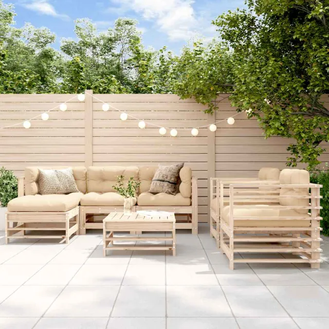 vidaXL 7-delige Loungeset massief grenenhout bruin, foto 2