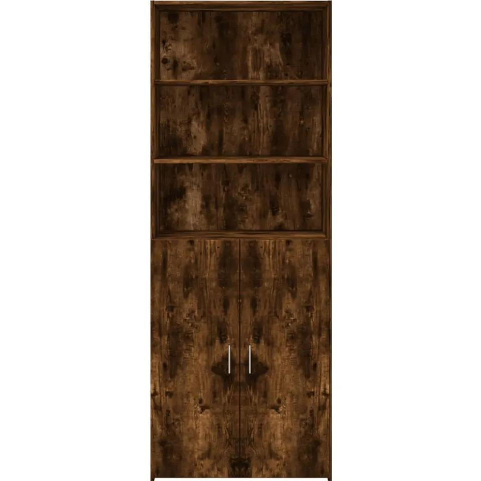 vidaXL Hoge kast 80x42,5x185 cm bewerkt hout gerookt eikenkleurig, foto 4