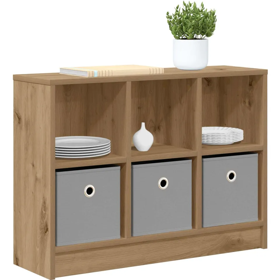 vidaXL Dressoir Artisan Eiken 73,5 x 22,5 x 53,5 cm Bruin