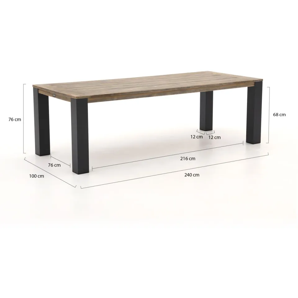 Bellagio tuinmeubelen Bellagio Mineo/ROUGH-X 240cm dining tuinset 7-delig, foto 3