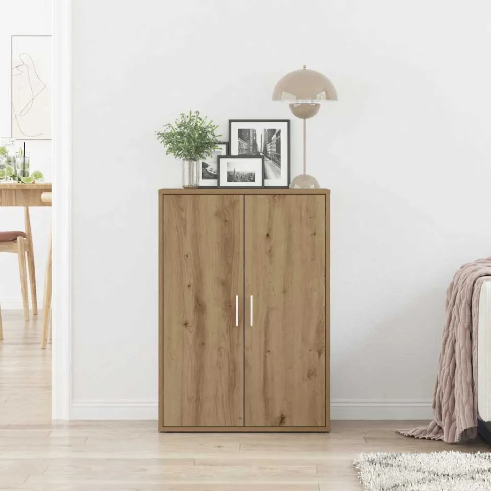 vidaXL Dressoir Artisan Eiken 60 x 31 x 84 cm Bewerkt hout, foto 3