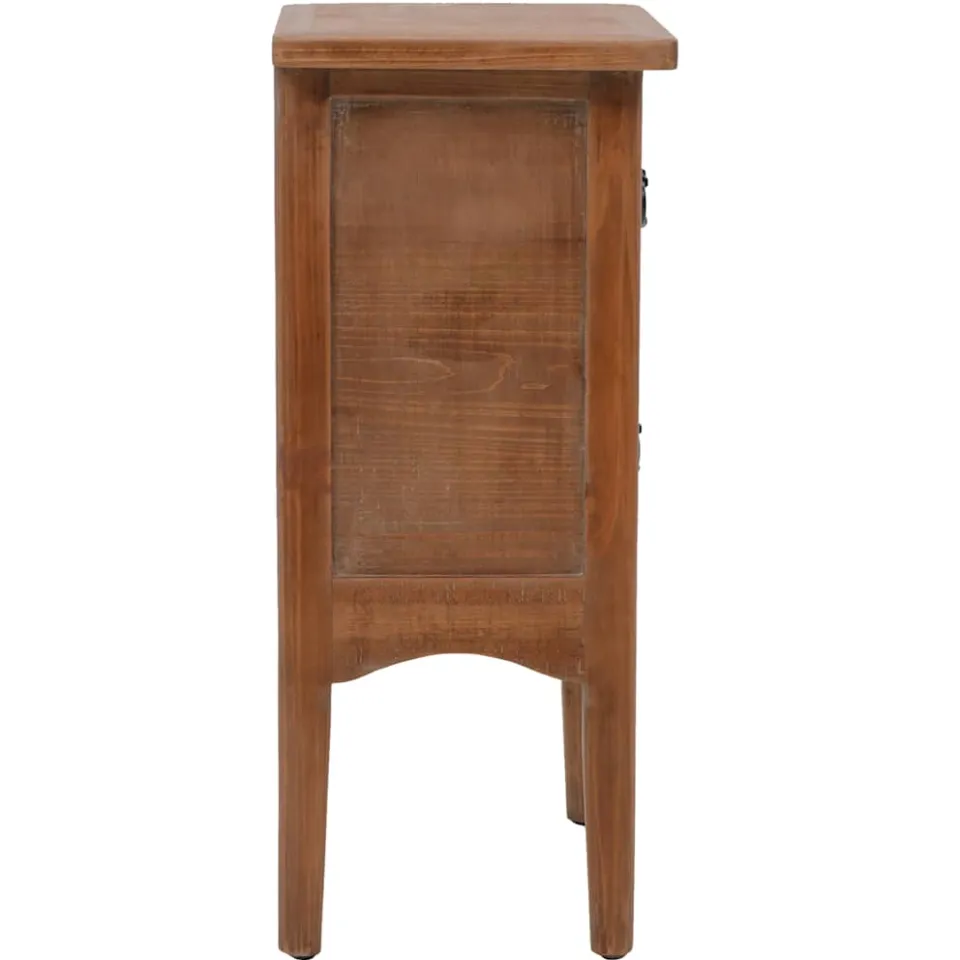 vidaXL Nachtkastje 40x29x68 cm massief vurenhout bruin, foto 4