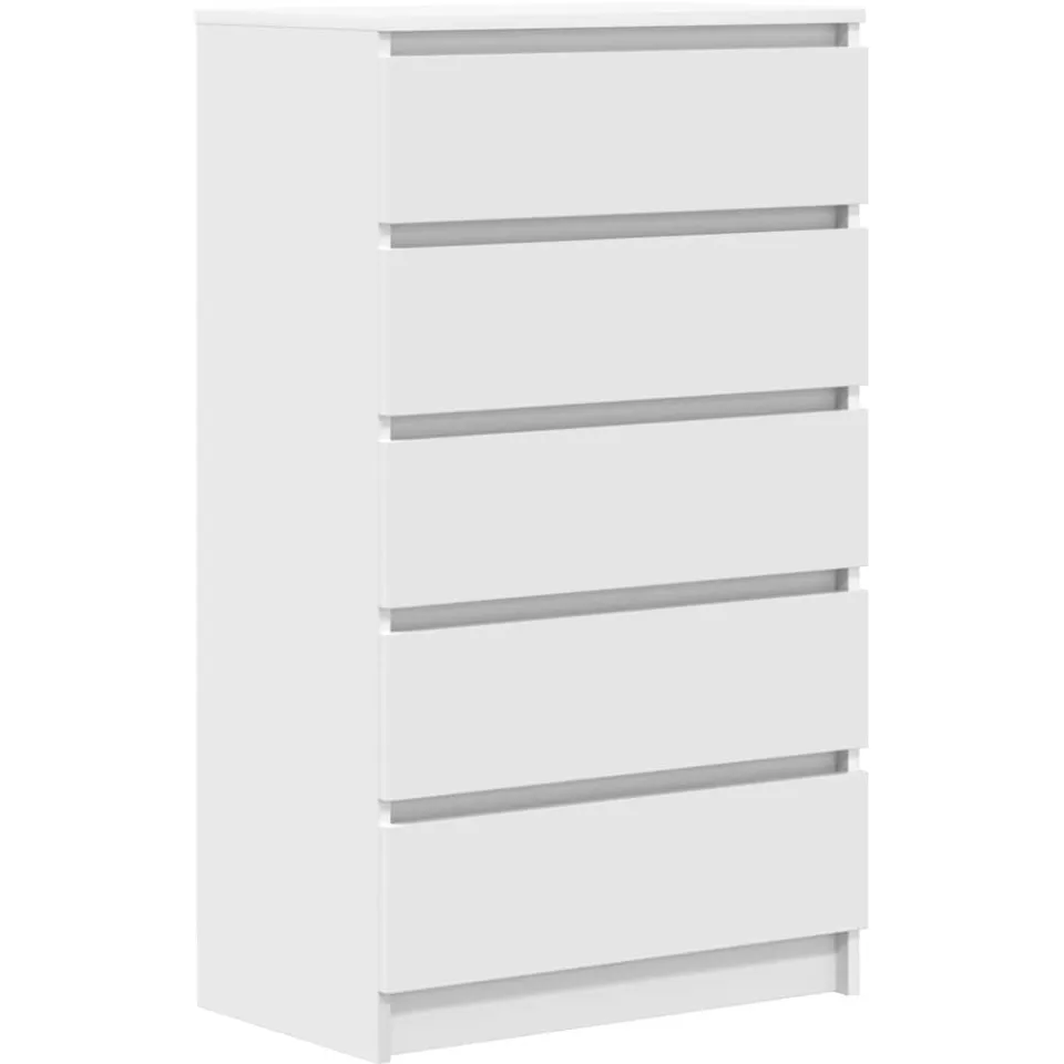 vidaXL Ladekast 60x36x103 cm bewerkt hout wit, foto 3
